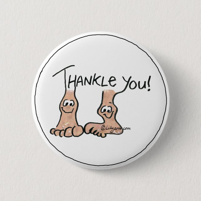 Personalized Thank You Gift Pinback Button (Front)