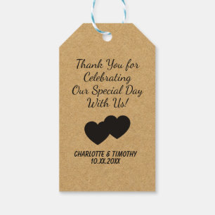 Personalized Thank You Hang Tags for Wedding Favor