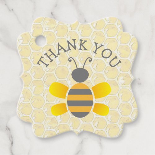 Personalized Thank you Honey Bee Baby Shower Favor Tags