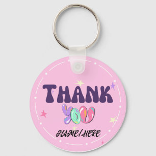 Personalized Thank You Keychain - Custom Name Gift