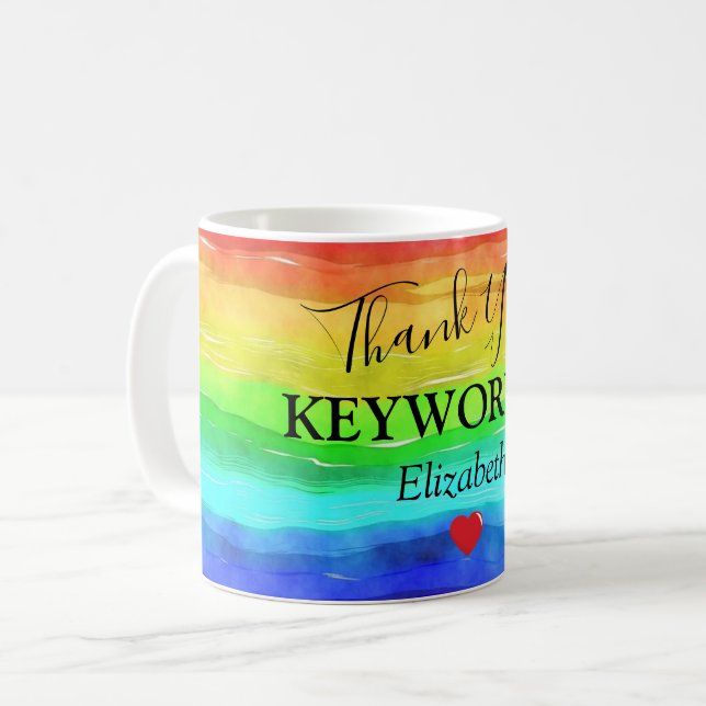Personalized Thank you keyworker Coffee Mug (Front Left)