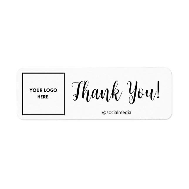 Personalized Thank you Label: Your Name & Log Label (Front)