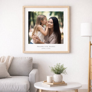 Personalized Thank You Mama   Custom Photo & Text Poster