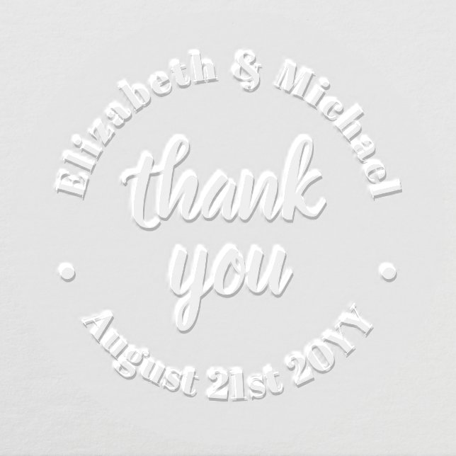 Personalized Thank You Names Dates Embosser (Design)