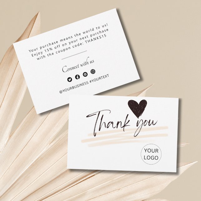 Personalized Thank You Note For Customer Card (Personalized Thank You Card For Customer minimalist)