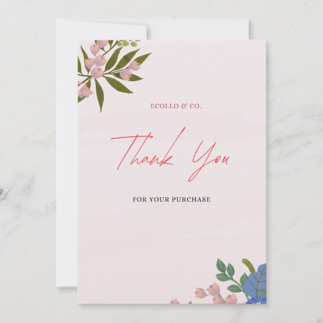 Personalized Thank You Note with Custom MESSAGE Card (Front)