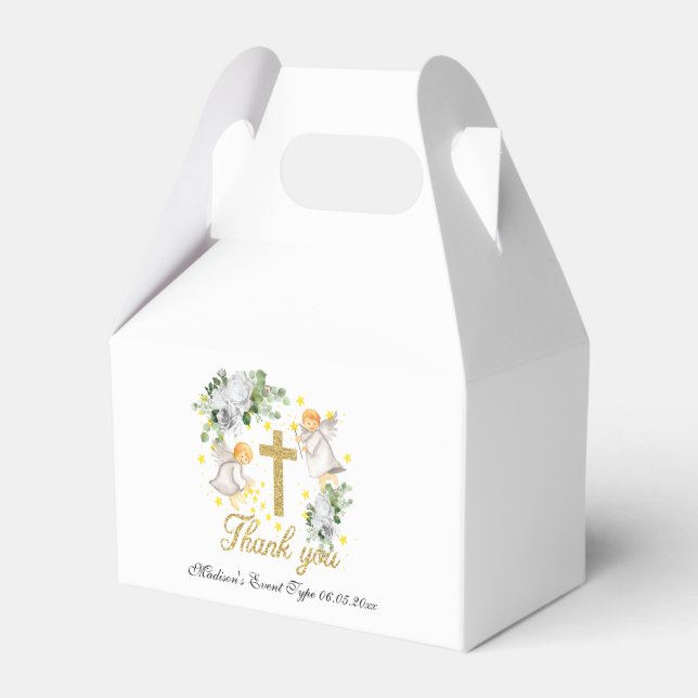 Personalized Thank you Religious Events Favor Boxes (Front Side)
