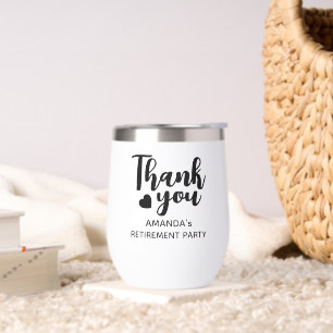 Personalized Thank You Retirement Party Favors  Thermal Wine Tumbler