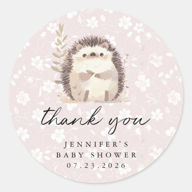 Personalized Thank You Round Stickers (Front)