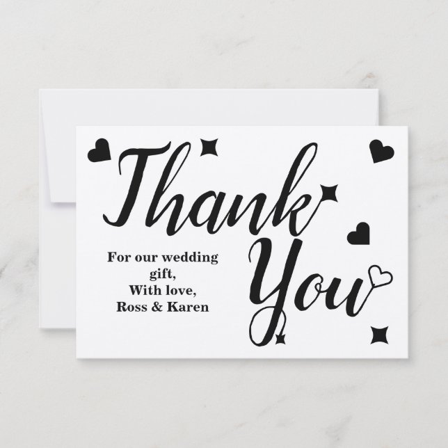 Personalized Thank You Simple Rustic Typography (Front)