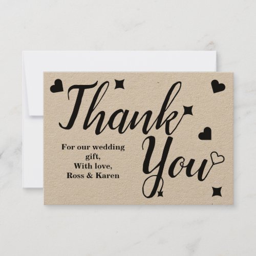 Personalized Thank You Simple Rustic Typography