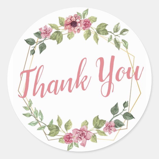 Personalized Thank You Stickers (Front)