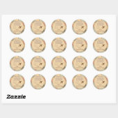 Personalized Thank You Stickers- Wedding Favors Classic Round Sticker (Sheet)