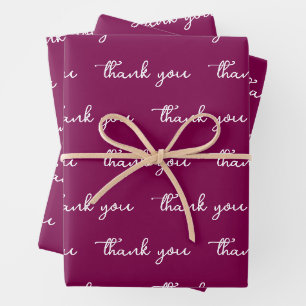 PERSONALIZED THANK YOU STYLISH MODERN WINE WRAPPING PAPER SHEETS
