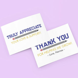 Personalized Thank You Teacher Appreciation Custom Card