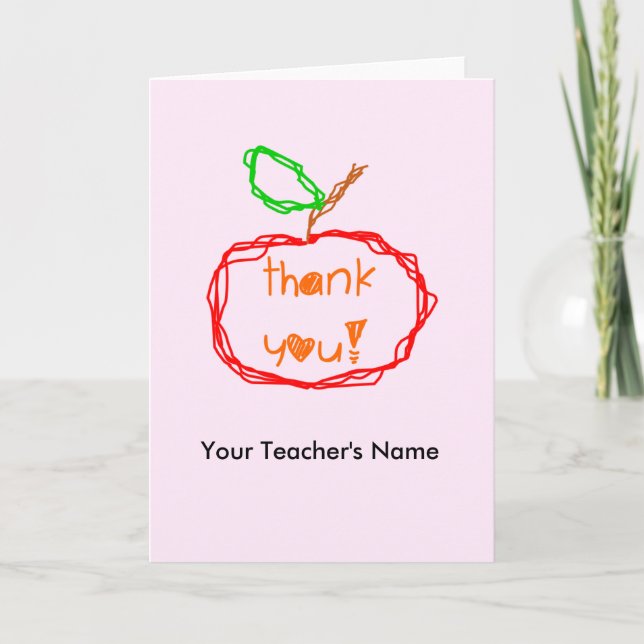 Personalized Thank You Teacher Card (Front)
