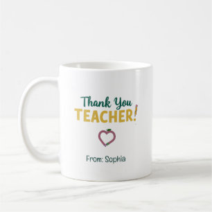 Personalized Thank You Teacher Gift From Student Coffee Mug