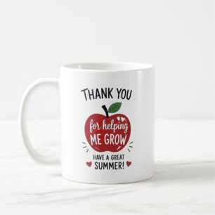 Personalized Thank You Teacher Helping Me Grow Coffee Mug