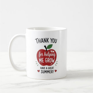 Personalized Thank You Teacher Helping Me Grow Coffee Mug