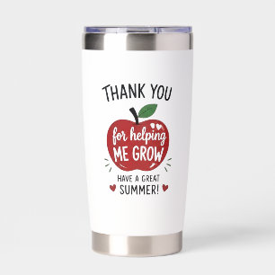 Personalized Thank You Teacher Helping Me Grow Insulated Tumbler
