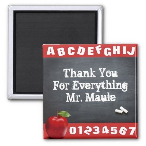 Personalized Thank You Teacher Magnet