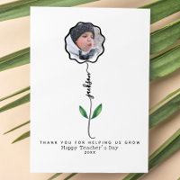 Personalized Thank you teacher Photo gift from kid
