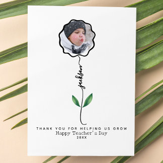 Personalized Thank you teacher Photo gift from kid Postcard