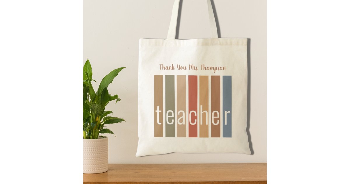 Personalized Thank You Teacher Tote Bag | Zazzle