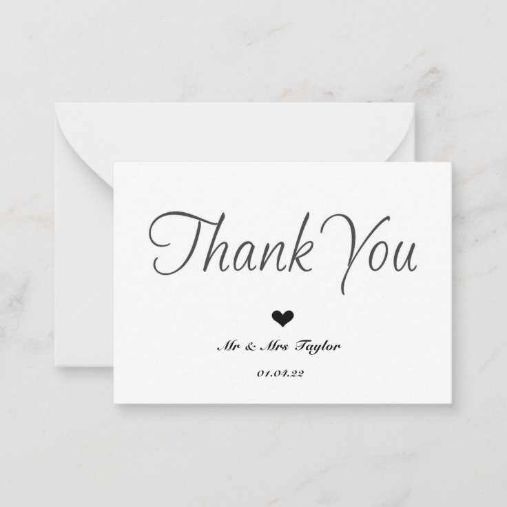 Personalized Thank You Wedding, Bridesmaid Note Card | Zazzle