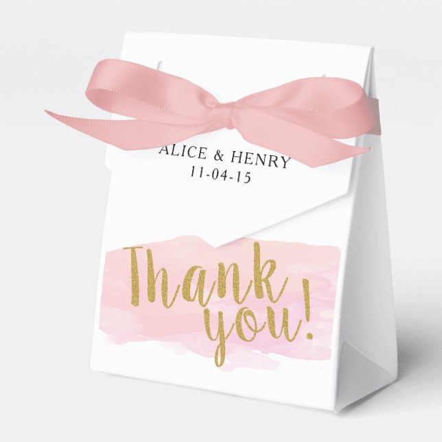 Personalized Thank You Wedding Favor Box (Front Side)