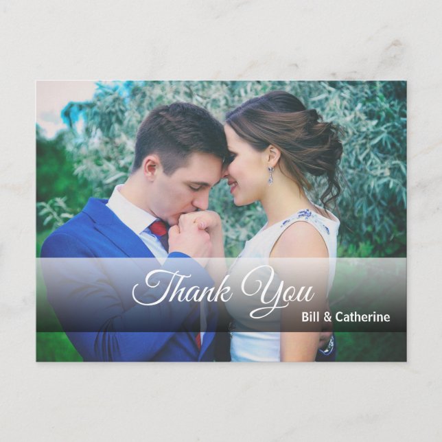 Personalized Thank You with Full Photo Postcard (Front)