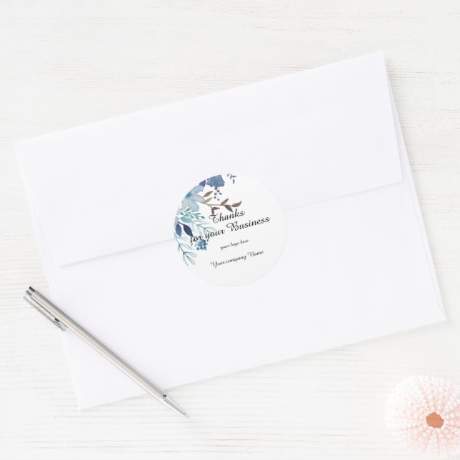 Personalized Thanks For your Business Classic Round Sticker (Envelope)
