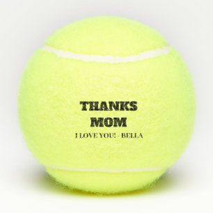 Personalized Thanks Mom Tennis Balls