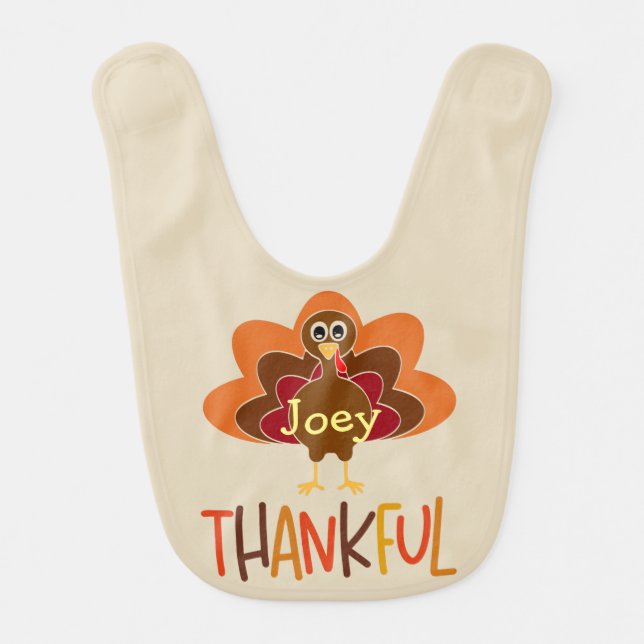 Personalized Thanksgiving Bib (Front)