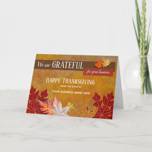 Personalized Thanksgiving Business Greeting Cards