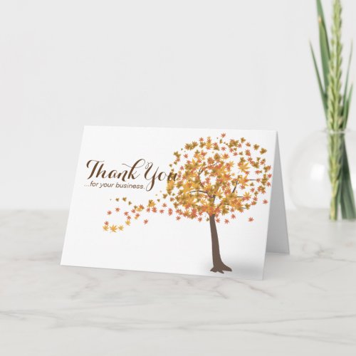 Personalized Thanksgiving Cards _ Autumn Leaf Card
