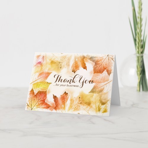Personalized Thanksgiving Cards _ Autumn Leaves Ca