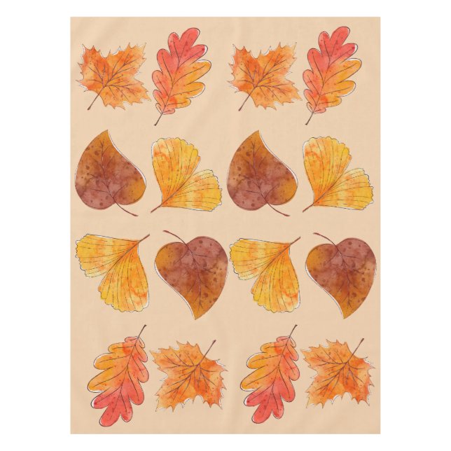 Personalized Thanksgiving Fall Color  Tablecloth (Front)