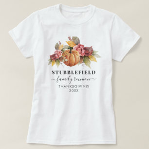 Personalized Thanksgiving Family Reunion Pumpkin T-Shirt