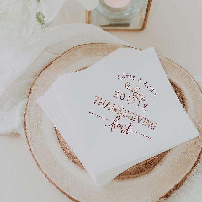 Personalized Thanksgiving Feast Napkins (Creator Uploaded)