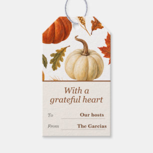 Personalized Thanksgiving Grateful Heart Gift Tags