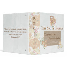 Personalized Thanksgiving Keepsake Recipe Binder