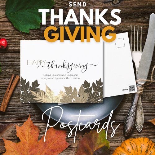 Personalized Thanksgiving Message Employees Postcard