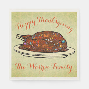 Personalized Thanksgiving Napkins