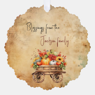 Personalized Thanksgiving Paper Ornaments 
