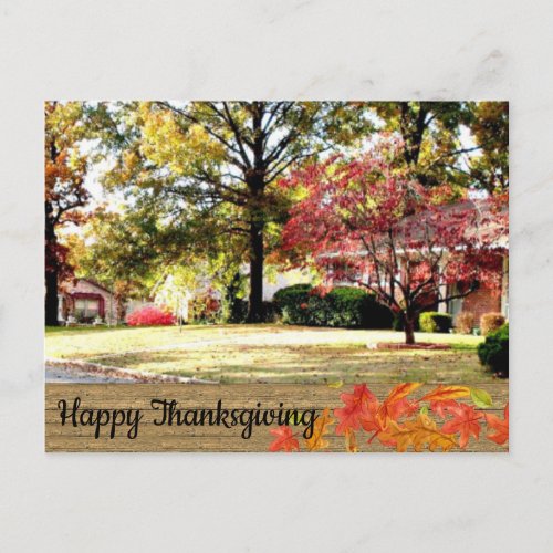 Personalized Thanksgiving Photo  Greeting  Postcard