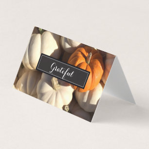 Personalized thanksgiving place cards - Grateful