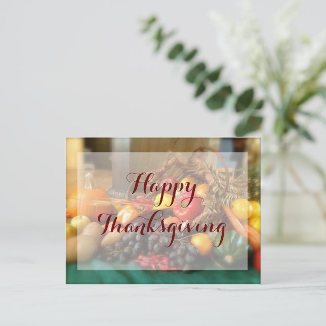 Personalized Thanksgiving  Postcard (Standing Front)