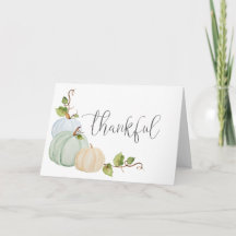 Personalized Thanksgiving pumpkin card