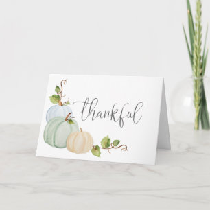 Personalized Thanksgiving pumpkin card